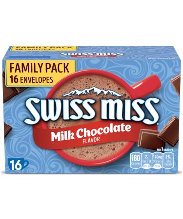 Swiss Miss M lange boisson au cacao chaud saveur chocolat au lait pack familial 16 pi ces
