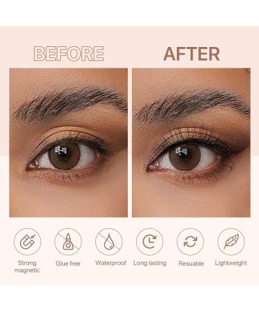 MLEN Dual Magnetic Eyelashes - Reusable 3D False Lashes with Soft Magnets - Style A - Buy Online on GoSupps.com