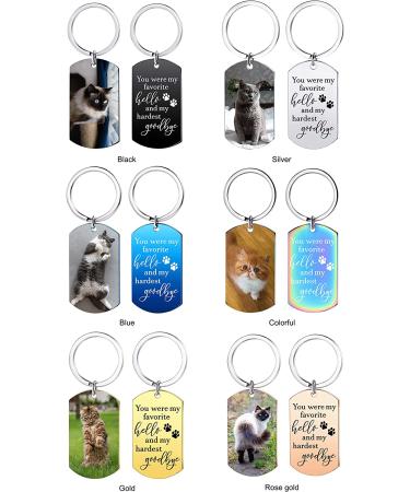 Custom Cat Photo Keychain - Personalized Pet Memorial Gift for Loss - Funnylife - Buy Online on GoSupps.com