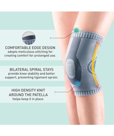 OPPO 2924 ACCUTEX Knee Brace Compression Sleeve - Knee Support for Meniscus Tear Sprains & Pain Relief - Unisex Gray Small - Buy Online on GoSupps.com