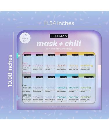 FREEMAN Limited Edition Mask & Chill Holiday Kit - 12-Piece Set for Exfoliating, Hydrating, Relieving Stress, and Refining Pores - Facial Mask Variety for Self-Care Skincare - Buy Online on GoSupps.com