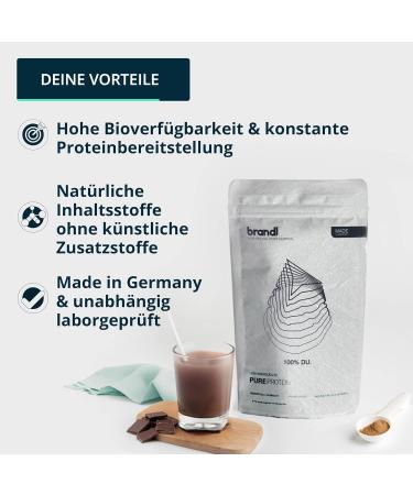Buy Brandl Vegan Protein 4K - Chocolate Wonder 1000g | Dairy-Free & No Artificial Sweeteners | Premium Vegetable Protein Powder for Vegans - Buy Online on GoSupps.com