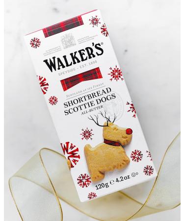 WALKER'S SHORTBREAD Festive Scottie 'Reindeer' Dog Shortbreads 125g (Pack Of 12) - Buy Online on GoSupps.com