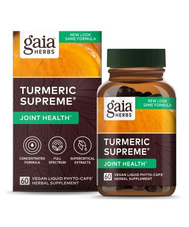 Gaia Herbs Turmeric Supreme Joint 60 Vegan Liquid Phyto-Caps