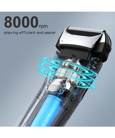 Buy Electric Shaver for Men - Rechargeable Foil Razor with Beard Trimmer LED Display Travel Lock & USB-C Charging - Perfect for Wet/Dry Shaving - Buy Online on GoSupps.com