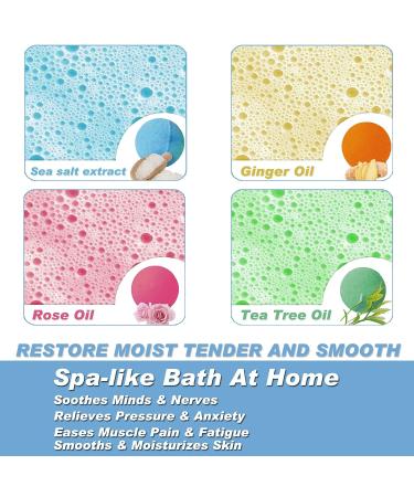 Tea Tree Oil & Ginger Foot Bath Bombs - Moisturizing Soak for Dry Skin, Relaxing Scents, Foot Odor & Toenail Fungus Relief - Buy Online on GoSupps.com