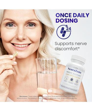 Zen Nutrients 1200mg Alpha Lipoic Acid R Matrix + Benfotiamine + B Complex Nerve Support - NeuraZenX Neuropathy Support Supplement with L-Carnitine and Turmeric (120 Capsules) - Buy Online on GoSupps.com