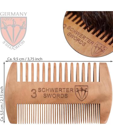 THREE SWORDS El Barto Beard Care Set - Premium Beard Comb & Brush | High-Quality Grooming Essentials - Buy Online on GoSupps.com