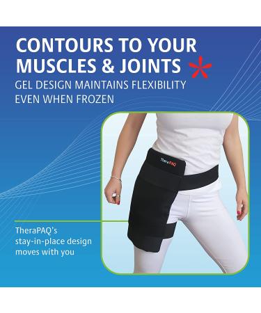 TheraPAQ Reusable Ice Pack - Large 14 x 11 Inch Hot/Cold Gel Pack w/Adjustable Strap for Hip, Shoulder, Knee, Back - Sports Therapy & Recovery - Buy Online on GoSupps.com