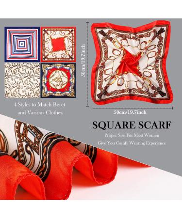 Women's Winter Wool Beret Hat with Stylish Scarf - Black/Red/Beige/Wine Red - Buy Online on GoSupps.com