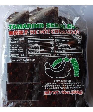 Tamarind Wet Seedless Block/Slab 14oz (400g) All Natural No added sugar Vegan Gluten Free NON-GMO Tamarind Water Or sauce