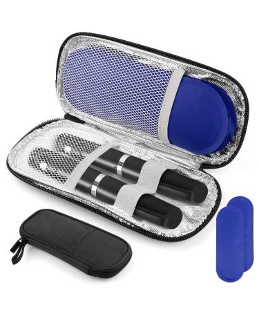 MXTIMWAN insulin pen cooling bag diabetic medication bag isolated medication bag aircraft cool diabetes medication with 2 cooling packs for diabetic utensils
