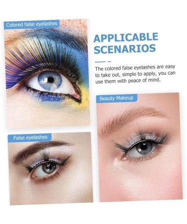 Beaupretty 3 Pairs false eyelashes false lashes cosplay fake eyelashes colored eyelashes makeup fake eyelashes colored fake eyelashes colored lashes fake lashes set make up fiber - Buy Online on GoSupps.com