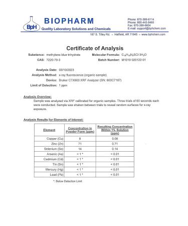 Methylene Blue USP Grade 1% Solution - 50 mL Blue Glass Dropper Bottle - Buy Online on GoSupps.com