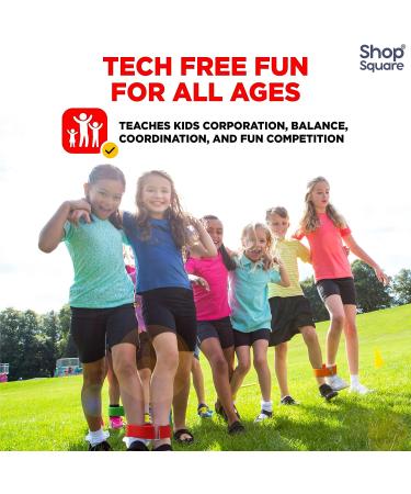 Outdoor Party Games Set - Potato Sack Race Bags, Egg Spoon Relay, 3 Legged Race Bands - Fun for Kids and Adults at Easter, BBQ, Family Reunion, Birthday Party - 32pc Set - Buy Online on GoSupps.com