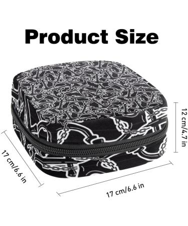 MUOOUM Blue Women's Flags Storage Bag with Mussel Pattern | Portable Menstrual Cup & Zipper Pocket for Teens & Women | Color 6 4.7x6.6x6.6 - Buy Online on GoSupps.com