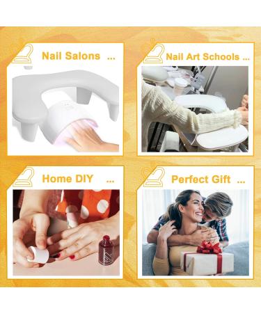 Arm Rest for Nails White U-shaped Nail Hand Rest PU Leather Manicure Hand Rest Stand Pillow Cushion - Buy Online on GoSupps.com