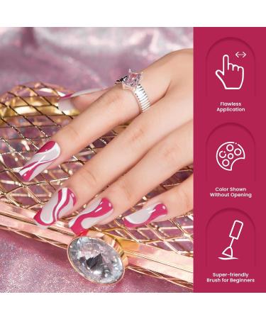 MAYCHAO 15ML Red Gel Nail Polish 1Pc Rose Harpers Gel Polish Soak Off UV LED Fall Nail Polish Nail Art Starter Manicure Salon DIY at Home 0.5 OZ - Buy Online on GoSupps.com