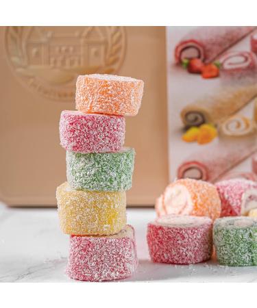 Pasha Turkish Delight Assorted Fruit Mix Lokum Dessert Gourmet Gift Box Tin Gift Box 500g Chateau De Mediterranean - Buy Online on GoSupps.com