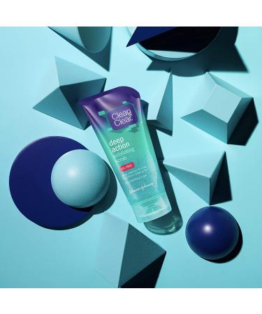 Clean & Clear Oil-Free Deep Action Exfoliating Facial Scrub - Cooling Daily Face Wash for Smooth Skin - 7 oz - Buy Online on GoSupps.com