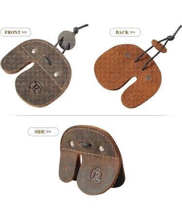 Ringsun Handmade Leather Archery Finger Tab for Recurve Bow Shooting Practice - Right Hand - Buy Online on GoSupps.com