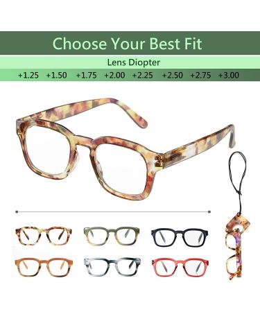 Women's Brown/Demi Reading Glasses Frame with UV Blue Light Filtering Magnifier (1.25-3.00) - Buy Online on GoSupps.com