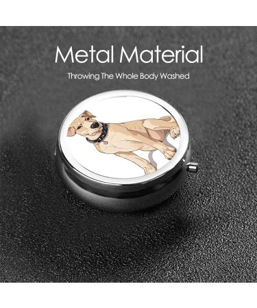 Shop French Cute Bulldog Round Pill Box | 3 Compartment Decorative Pill Organizer for Travel & Vitamins - Buy Online on GoSupps.com
