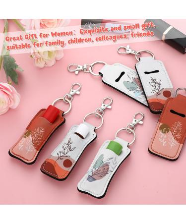 6 Pcs Boho Lip Balm Sleeve Keychain - Stylish Lipstick Holder & Portable Clip Pouch for Women | Perfect Graduation Travel Accessory & Gift - Buy Online on GoSupps.com