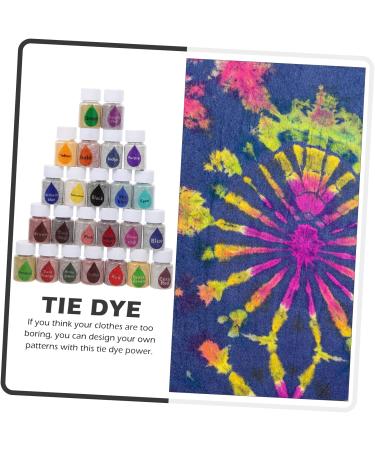 NUOBESTY Textiles Dying Supplies 24pcs Tie Dye Powder Color Powder Cable Tie Aldult Child DIY Tie-dye Pigment - Buy Online on GoSupps.com