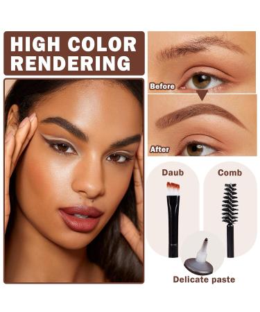 CAHIUYOA 2PCS Tinted Brow Gel Kit - Reddish Brown Eyebrow Gel & Mascara for Thickening | Natural Eyebrow Makeup with Brushes - Buy Online on GoSupps.com
