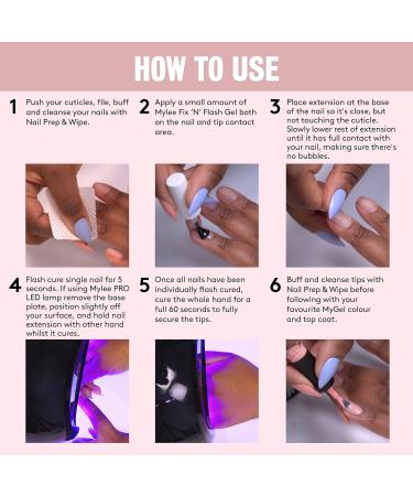 Mylee Fix N Flash Soft Gel Tips - Short Coffin - 552 PCS | Full Cover Nail Extensions | Flexible & Resistant | 12 Sizes | Nail Art Gel - Buy Online on GoSupps.com