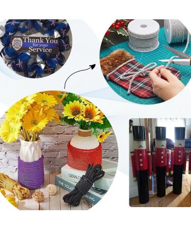 PandaHall 5mm Silver Silk Rope Twisted Cord Trim - 18 Yards | Christmas Valentine Party Decor Sewing Crafts - Buy Online on GoSupps.com