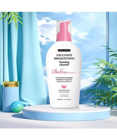 Clear Essence Exclusive Brightening Foaming Cleanser - Gentle Acne Treatment & Daily Face Wash - Dermatologist Recommended 5oz - Perfect for All Skin Types - Buy Online on GoSupps.com