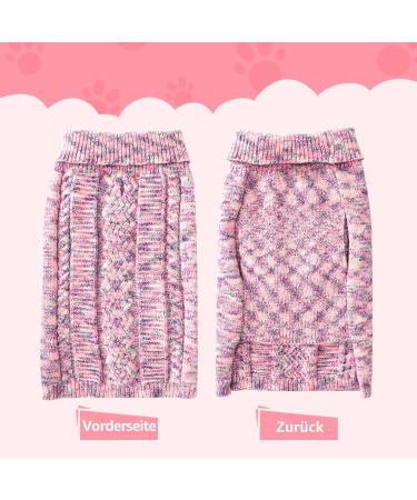 Slowton Dog Sweater for Small & Medium Dogs - Stylish Turtleneck Knit Winter Sweater | Perfect for Dachshunds & Chihuahuas | XL Pink Dog Clothes - Buy Online on GoSupps.com