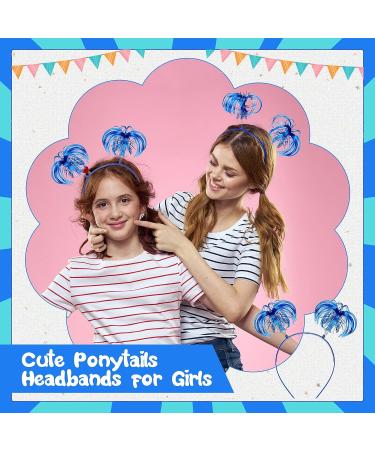Jexine 12-Piece Blue Tinsel Wrapped Ponytail Headbands with Feathers - Women & Girls Hair Accessories - Buy Online on GoSupps.com