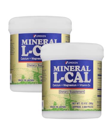 Mineral L-Cal Calcium with Vitamin D3 12 Month Supply Water Soluble Ball Format with Magnesium & Minerals Fast Absorbing Calcium Magnesium D3 Supplement 3 600 Balls per Bottle 360g Pack of 2 180 Count (Pack of 2)
