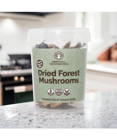 Merryhill Mushrooms Dried Forest Mix - Porcini, Chanterelle, Woodear Mushrooms (35g) - Buy Online on GoSupps.com