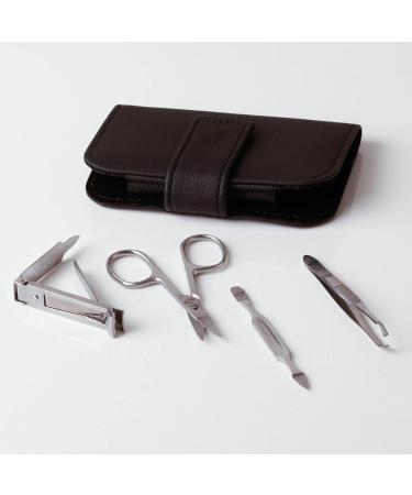 Dark Stag Mens Manicure Set - Grooming Kit Ideal for Travel: Nail Scissors Clipper Cuticle Pusher and Tweezers - Buy Online on GoSupps.com