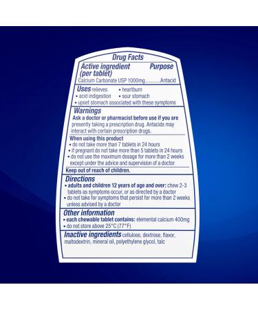 TUMS Ultra Strength Chewable Antacid Tablets - Heartburn Relief Peppermint Flavor 160 Count (Pack of 2) | Fast International Shipping - Buy Online on GoSupps.com