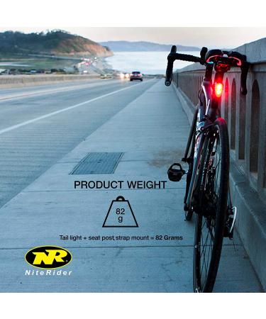 NiteRider Solas 100 Lumens USB Rechargeable Bike Tail Light for Daylight Visibility | Easy Install for Road, Mountain, City Commuting | Cycling Safety Flash - Buy Online on GoSupps.com