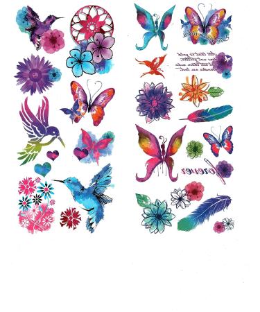 American Made Realistic Temporary Arm Sleeve Tattoos - 48 Watercolor Designs for Men and Women - Buy Online on GoSupps.com