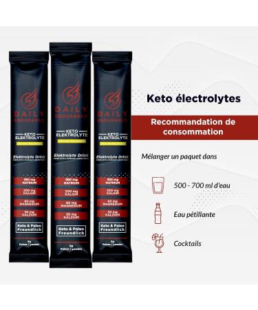 Keto Electrolyte | Favorise l' hydratation et la r cup ration | Low Carb Keto & Pal o | Pas de sucre & Poudre v g talienne pour boisson energisante | 30 stick packs - Buy Online on GoSupps.com