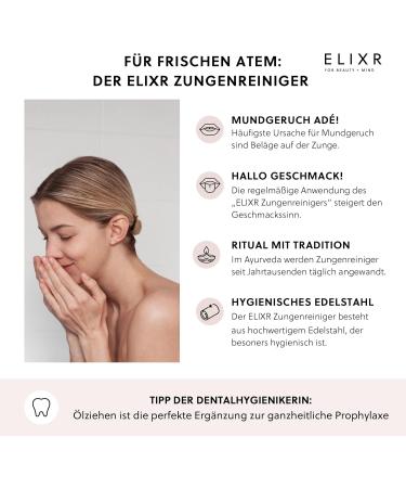 Zungenschaber Edelstahl - Effektiver Zungenreiniger gegen Mundgeruch | Tongue Scraper & Cleaner - Buy Online on GoSupps.com