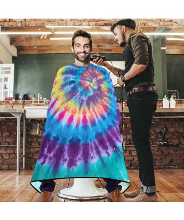 visesunny Barber Cape Tie Dye Swirl Design Polyester Hair Cutting Salon Cape Apron Anti-Static Haircut Water-Resistant Shaving Cloth Beard Shaving Bib Hairdressing Cape Multi3 L - Buy Online on GoSupps.com