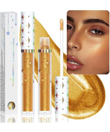 Liquid Highlighter - Highlight Beauty Wand Lasting Natural Glow Enhancer Waterproof Illuminator Highlighter Skin Tint for Body 02# 1 count (Pack of 1) - Buy Online on GoSupps.com