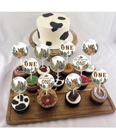 Sursurprise Western 1st Birthday Party Decorations 24PCS How The West Was One Cupcake Toppers My 1st Rodeo Decorations Cowboy West Mexican Cactus First Birthday Party Supplies - Buy Online on GoSupps.com