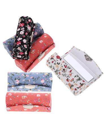 6 pi ces Bo te L vres Brod e R tro tui de Rangement Compact et L ger pour Cosm tiques Coffret Maquillage Pratique pour Accessoires Beaut Styles Al atoires