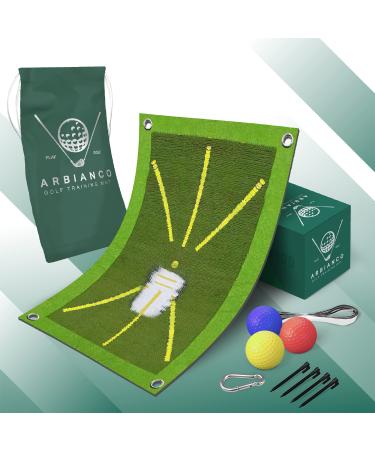 Golf Mat- Golf Training Mat for Golf Practice |20| Golf Training Mat for Swing Detection, Golf Mat That Shows Swing Path, The Best | Golf Swing Trainer - Golf Swing Mat - Suitable for All Levels