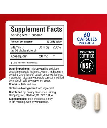 Prevagen Extra Strength 20mg 60 Capsules with Apoaequorin, Vitamin D, & Pill Minder | Memory Support & Brain Health Supplement - Buy Online on GoSupps.com