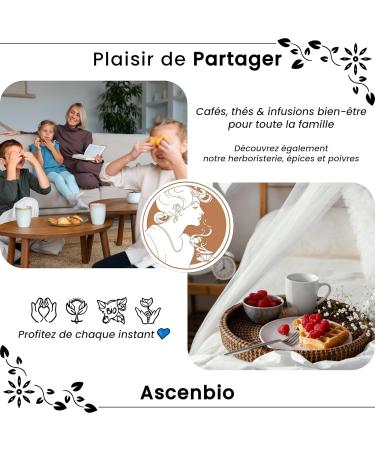 Ascenbio 100% Organic Arabica Coffee Beans 1 KG SWEET and Aromatic Specialty Coffee France Biodegradable Packaging - Buy Online on GoSupps.com